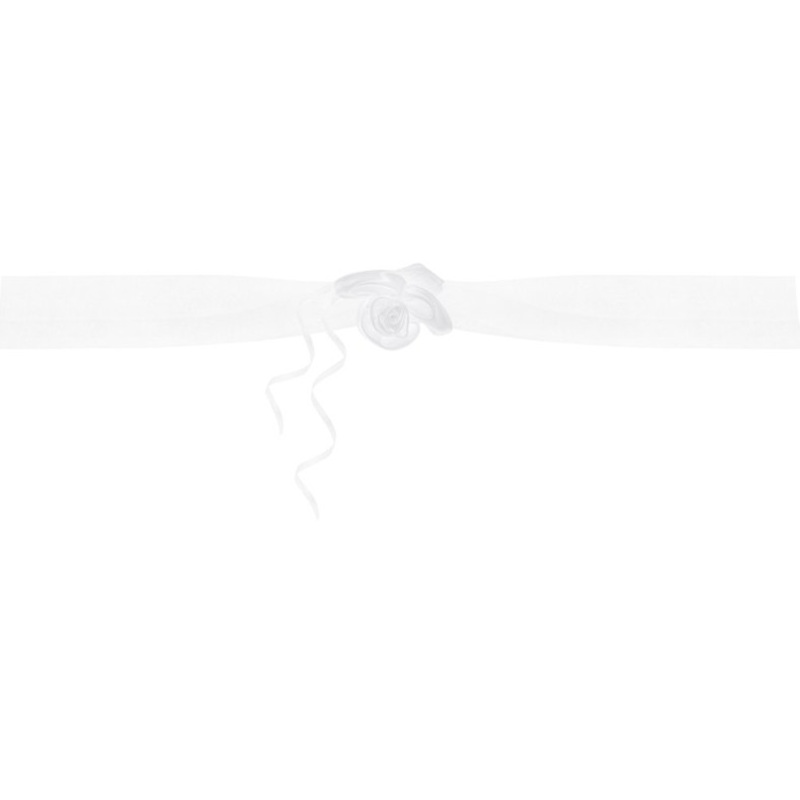 2 organza garlands White Roses 180cm