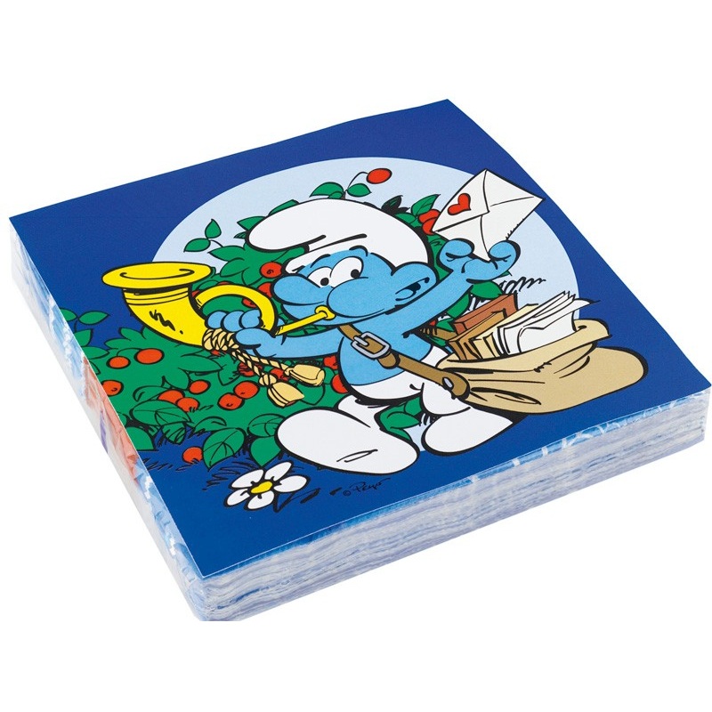 20 Smurfs napkins