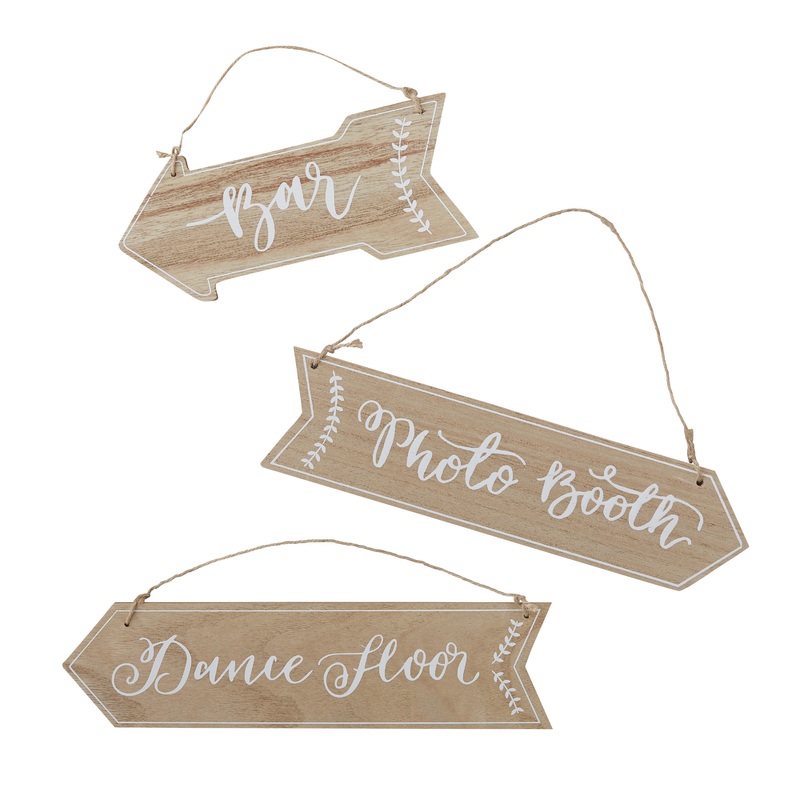 3 Boho Flowers wooden signs
