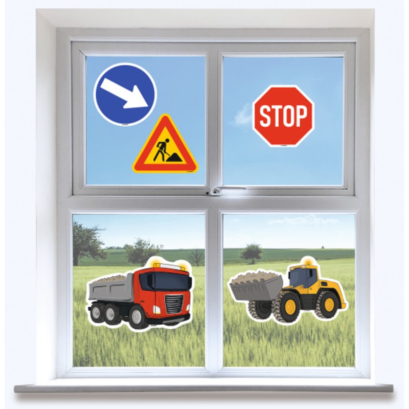 5 On the construction site window stickers