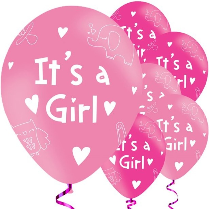 6 Juhu a girl balloons 28cm