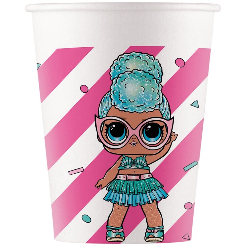 6 LOL Glam Girls paper cups 200ml