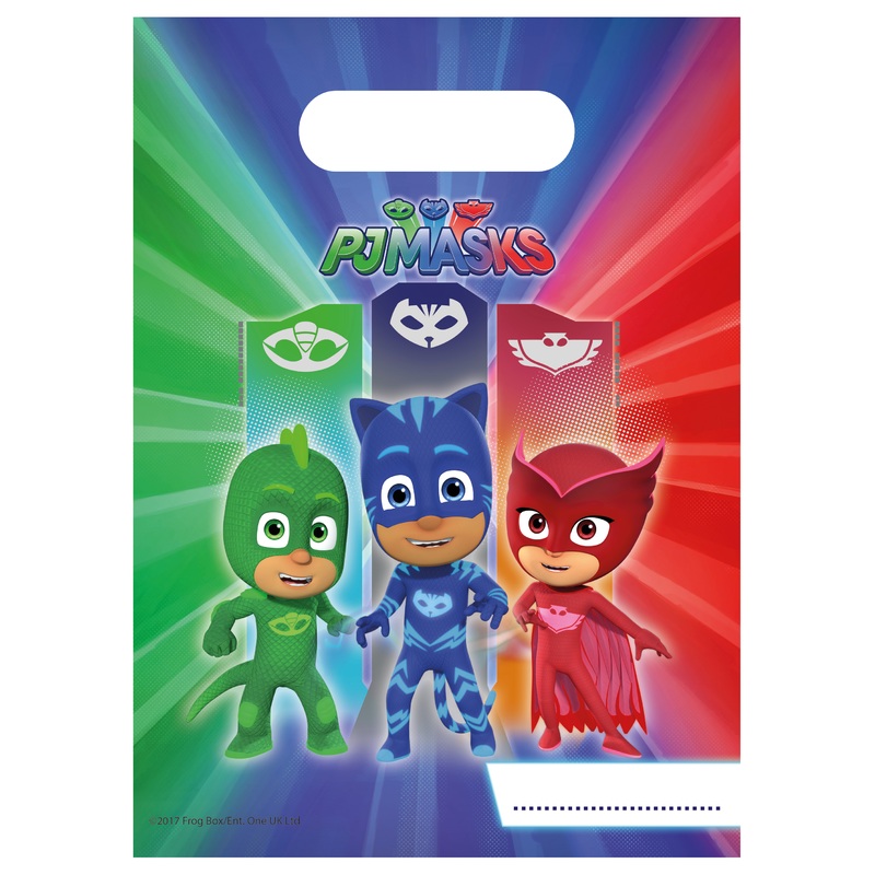 6 PJ Masks pajama party night gift bags