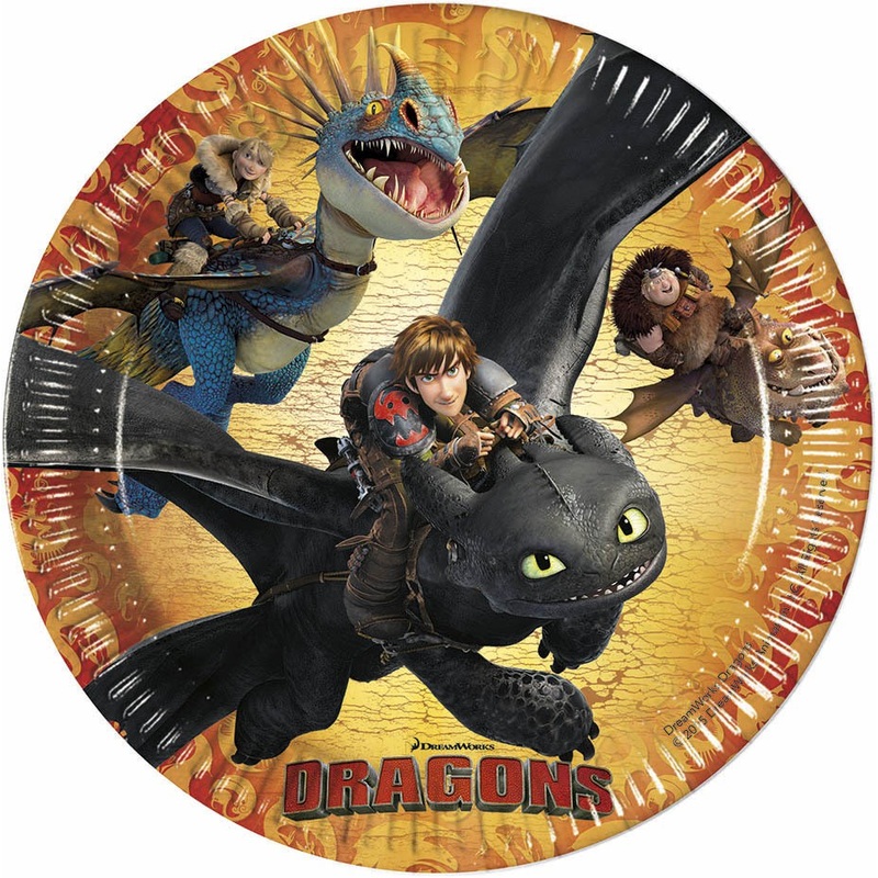 8 Dragons paper plates 23cm