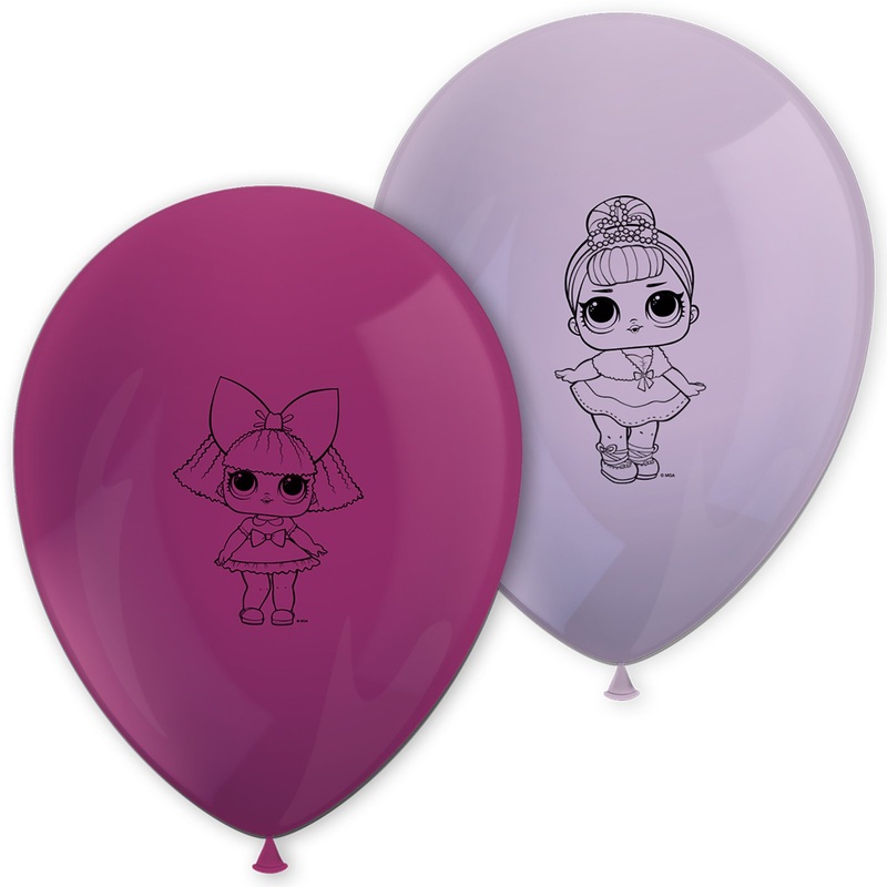 8 LOL Glam Girls balloons 30cm