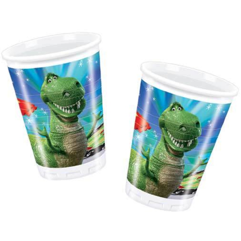 8 Toy Story Partysaurus paper cups 200ml