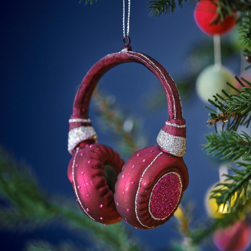 Christmas Beat Headphones Tree Ornament