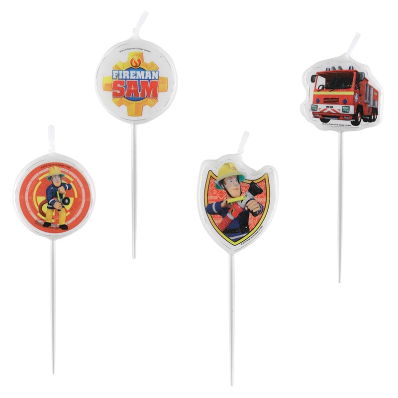 Fireman Sam cake candle rescue mission 4 pieces