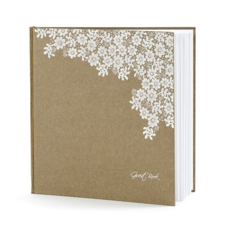 Guest book with flower ornaments 20.5cm