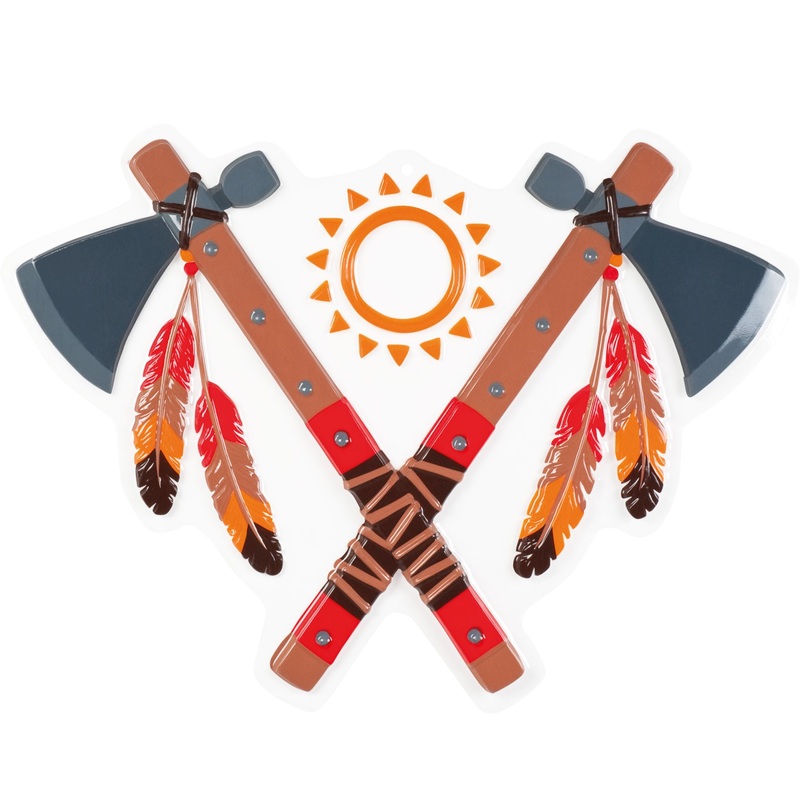 Indian axes wall decoration 40 x 55cm