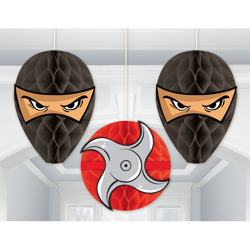 Ninja honeycomb ball hanging decoration 3 parts