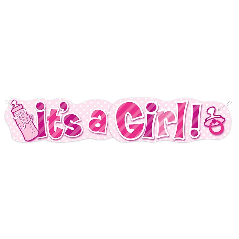 Pink-Rosaner Babygirl Banner 137cm