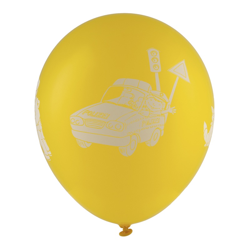 Set of 5 police operation balloons 30cm