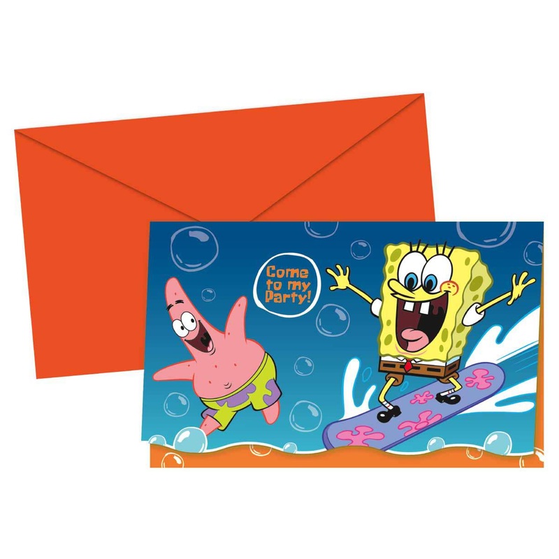 SpongeBob Fun invitation card 9x14cm