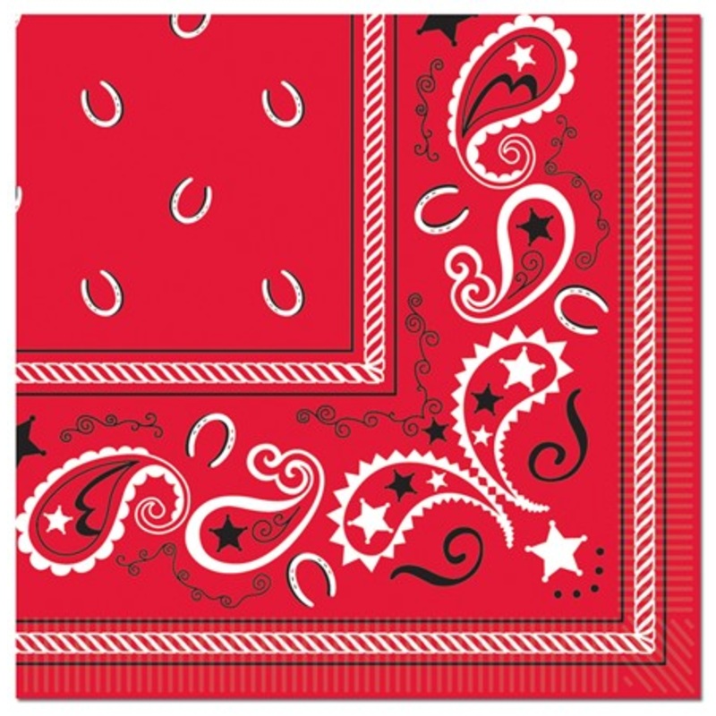Western style napkins 25x25