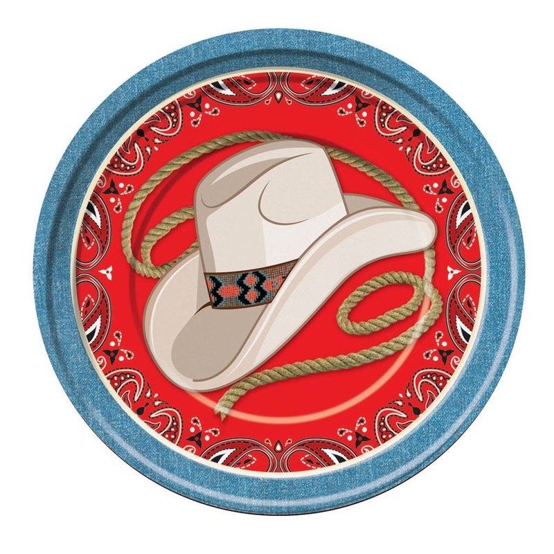 Wild West Party Plates 8 pieces