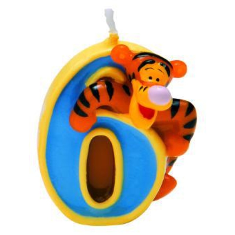 Winnie the Pooh Happy Birthday candle 6th birthday