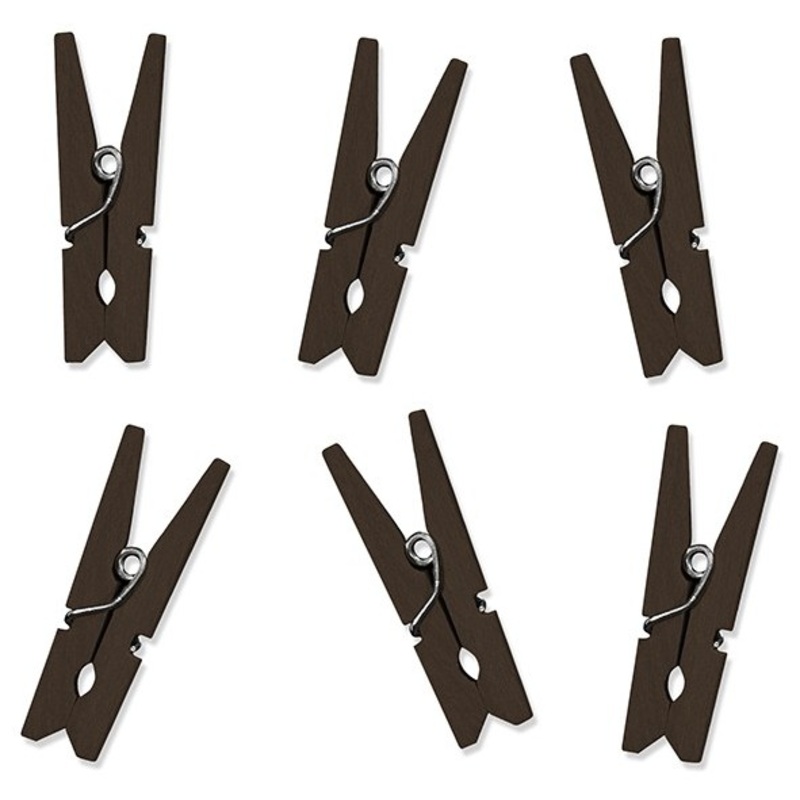 10 small brown clips 3.5 cm