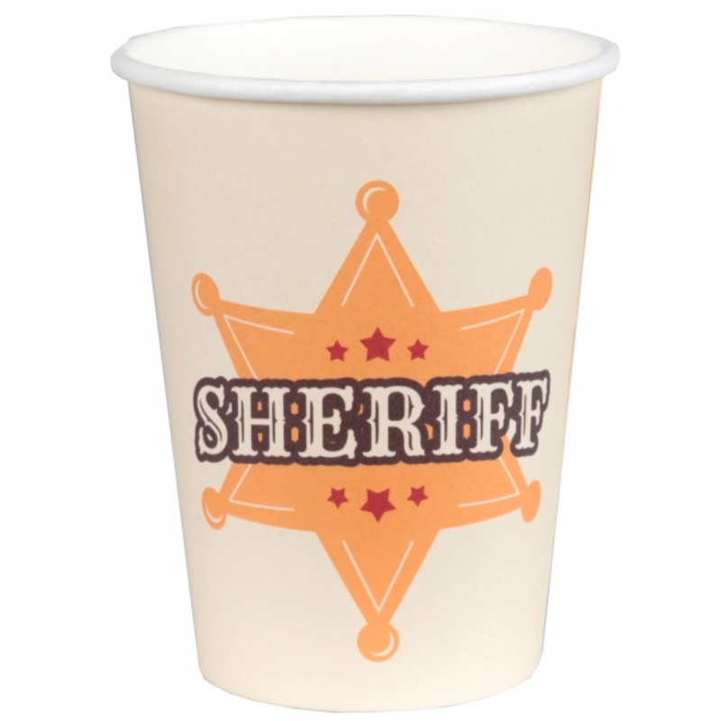 10 Wild West paper cups 270ml