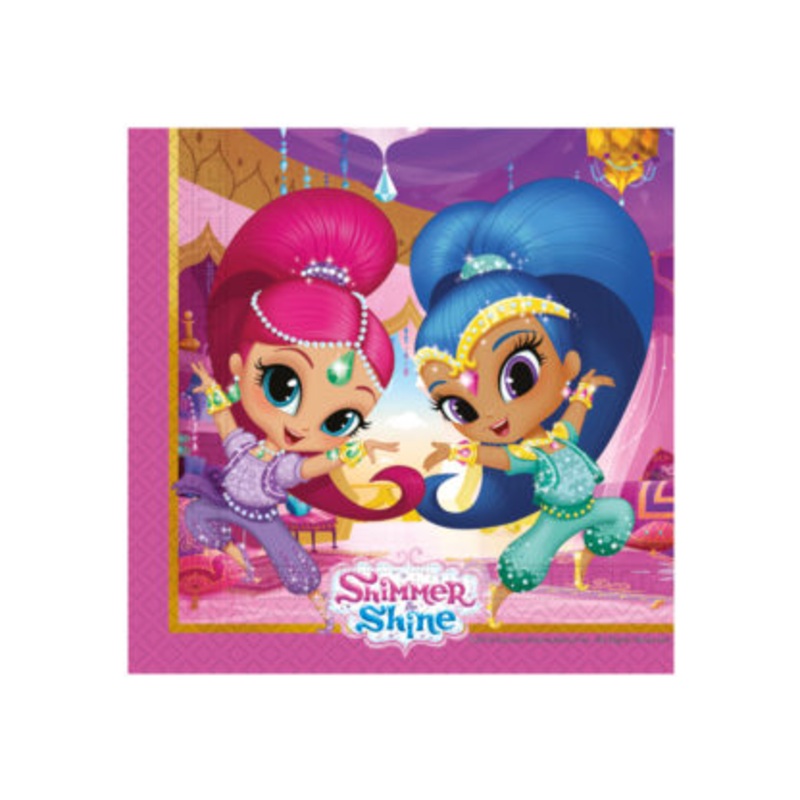 20 Magical Shimmer & Shine napkins