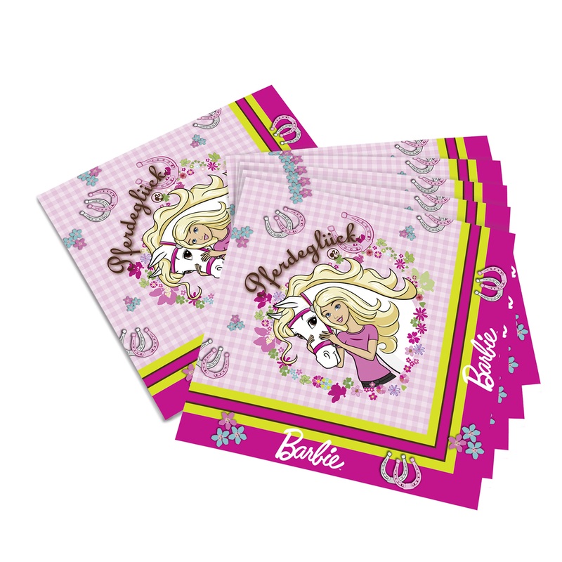 20-pack napkin Barbie children's birthday party 33x33cm