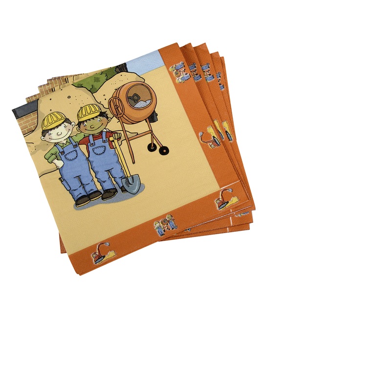 20-pack napkin construction site children's birthday party 33x33cm