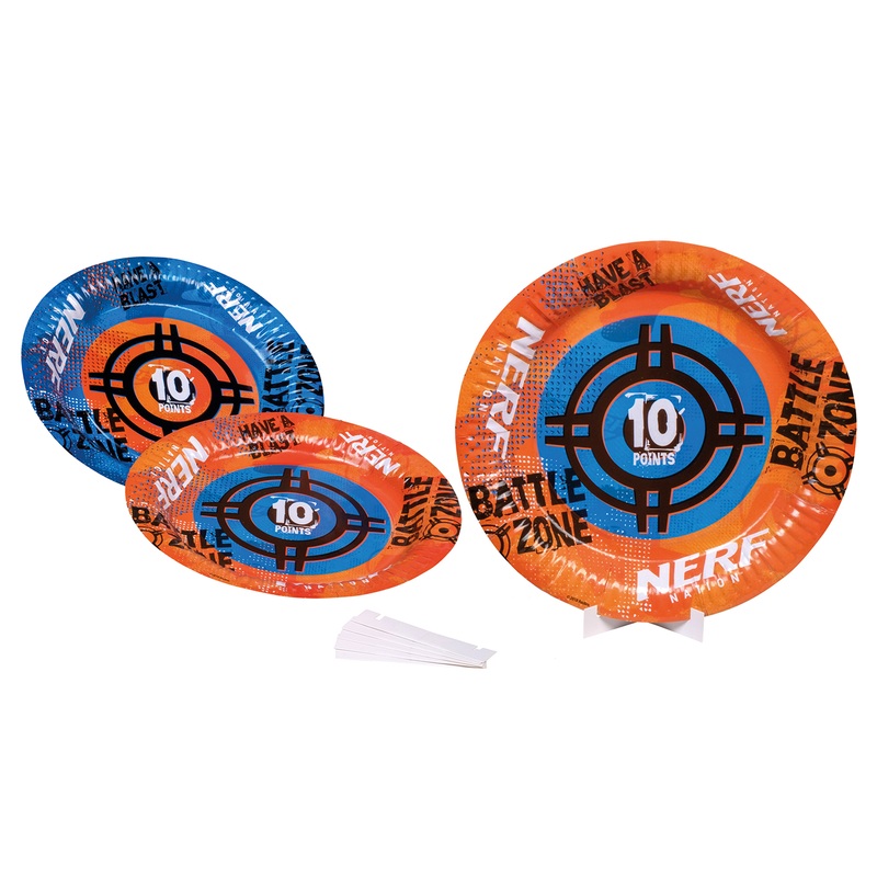 6 Nerf Battle Zone plates 23cm