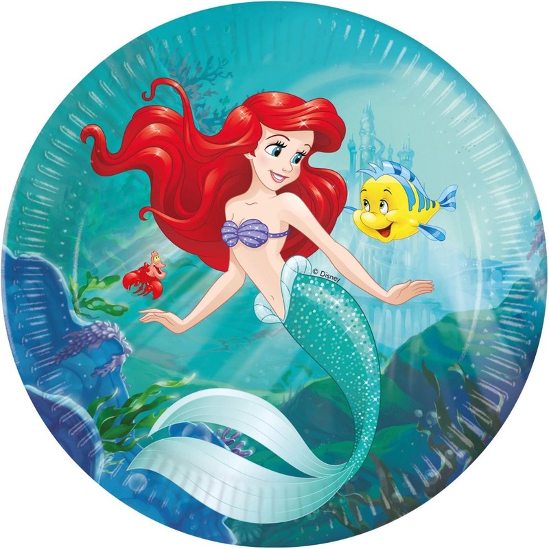 8 Ariel the Little Mermaid FSC Paper Plates Next Generation