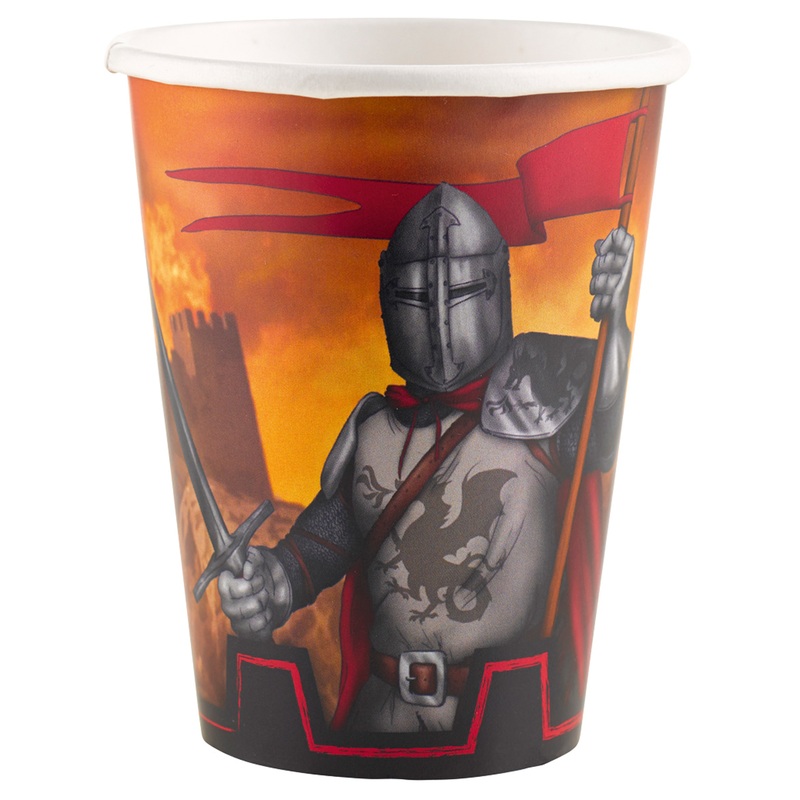 8 Knights of the Round Table Paper Cups 266ml