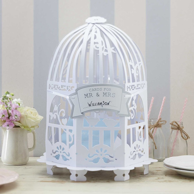Birdcage Guest Book Card Box