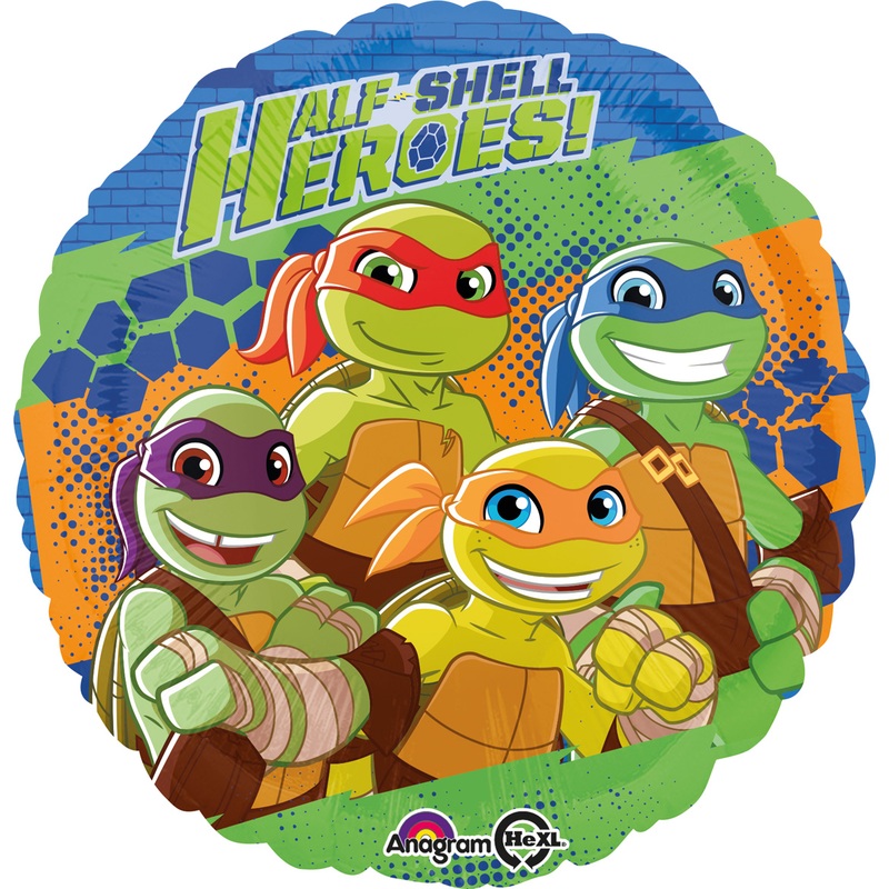 Foil balloon Ninja Turtles Half Shell Heroes round