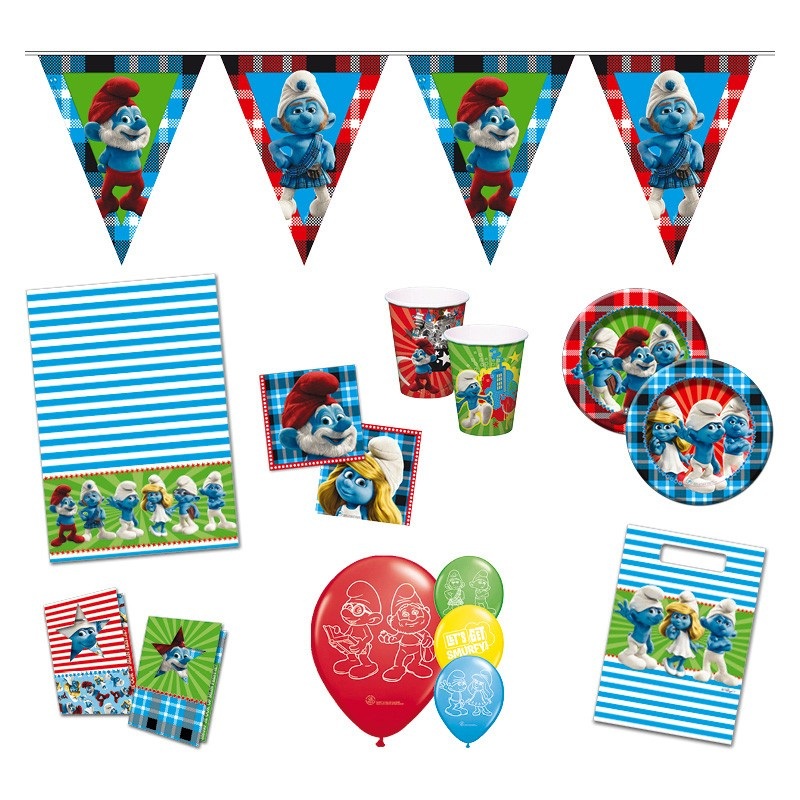 Happy Smurfs Party Set 58 pieces