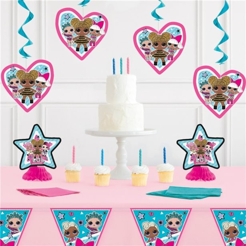 LOL Surprise decoration set 7 pieces turquoise