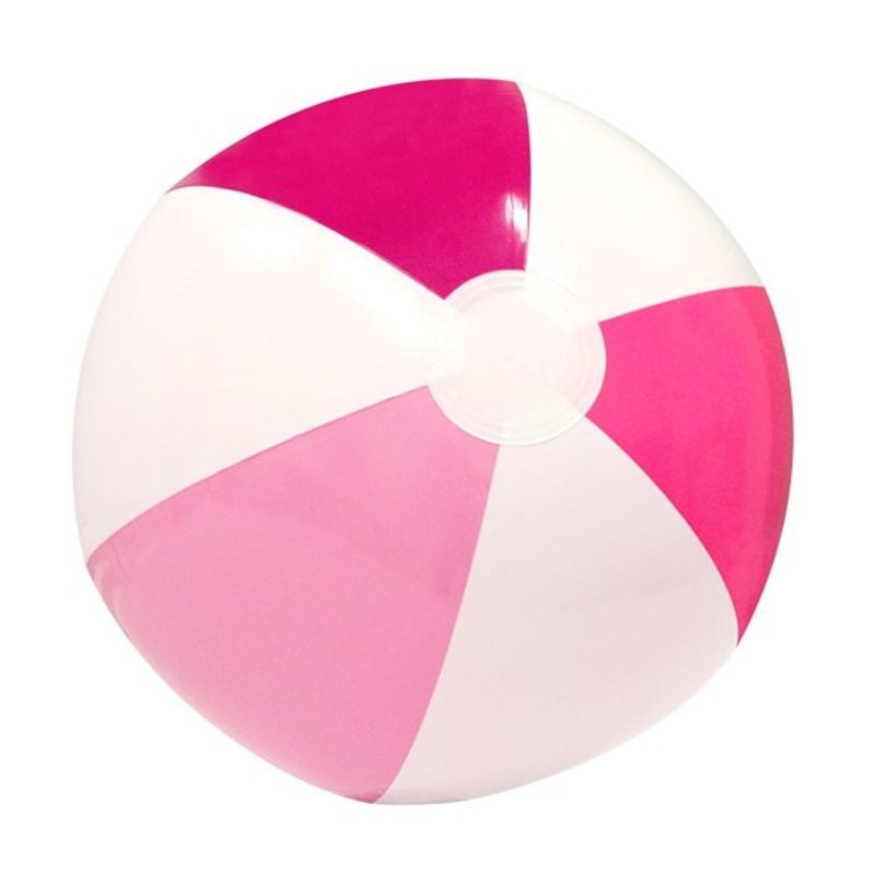 Pink inflatable beach ball 33cm