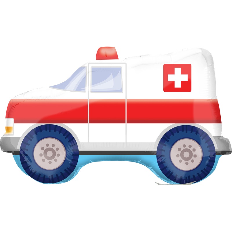 Pole balloon hurrying ambulance