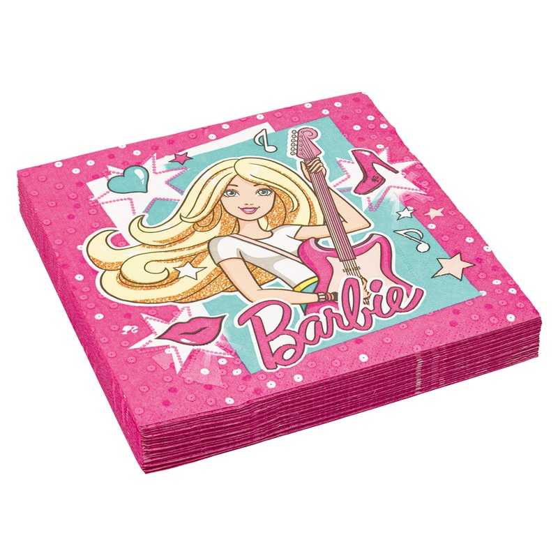 Superstar Barbie With Guitar Napkin 20 pieces