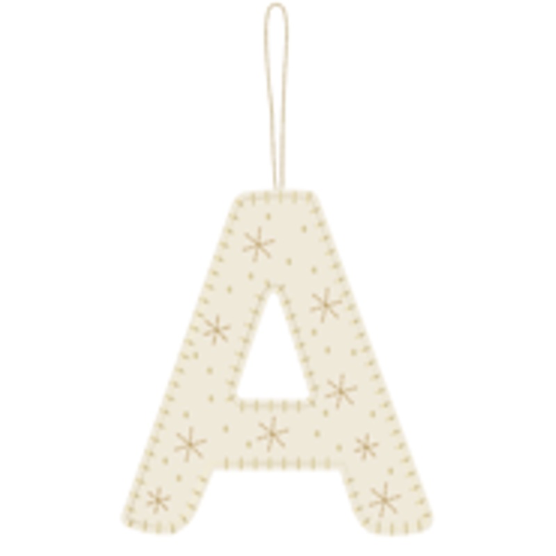 Tree decoration - Star shine letter A