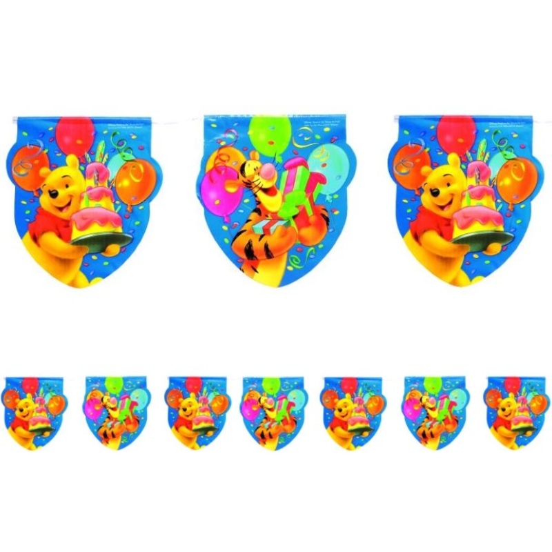 Winnie the Pooh Happy Birthday pennant chain 330cm