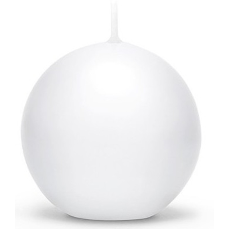 10 ball candles Torino white 6cm