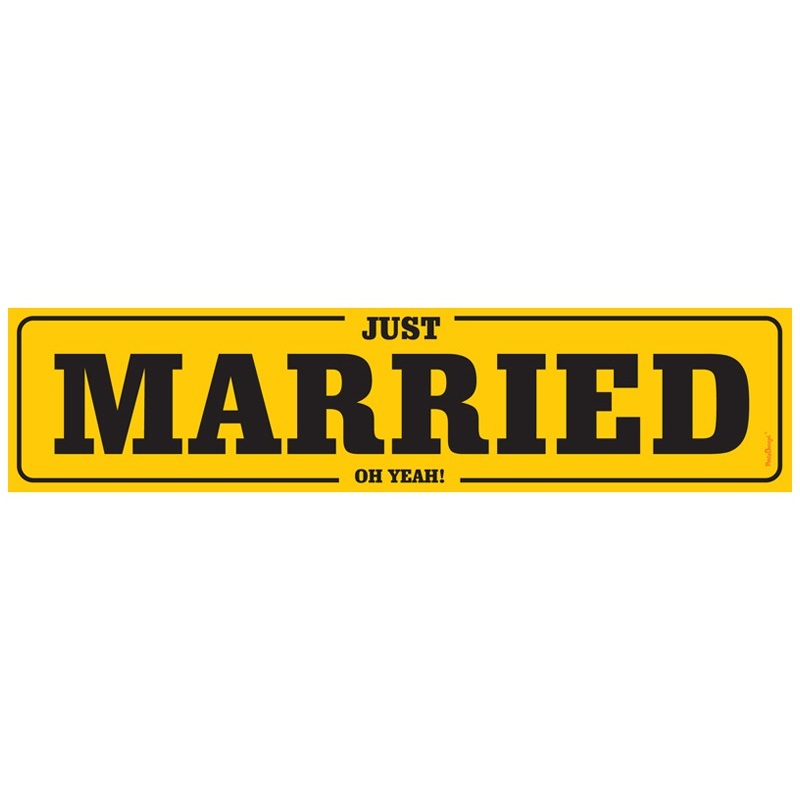 10 decorative license plates Just Married Oh Yeah