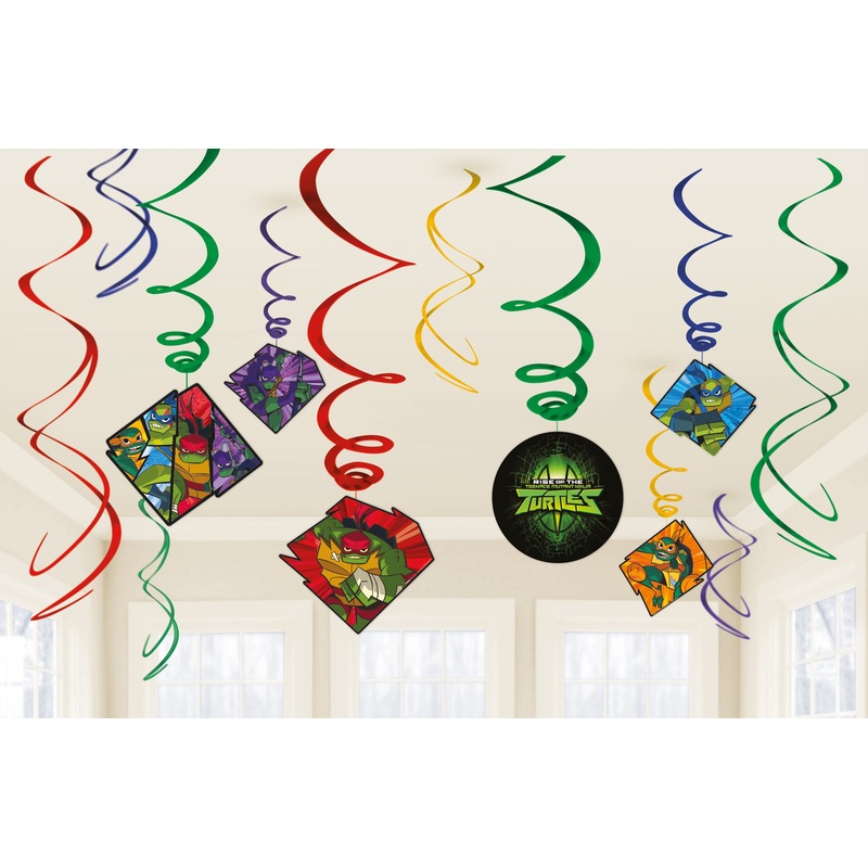 12 Ninja Turtles Adventure decorative spirals