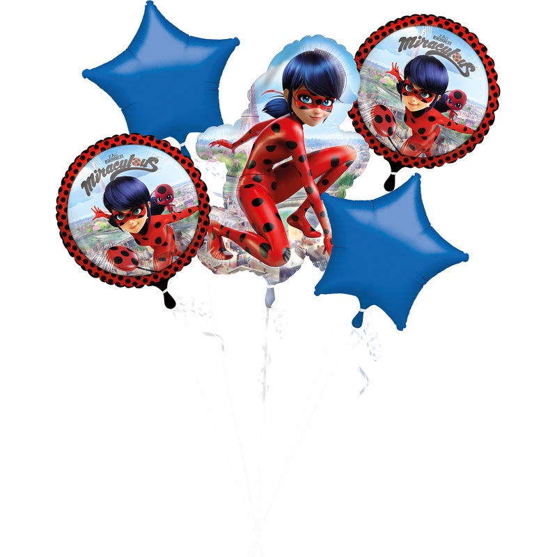 5 Miraculous foil balloon Ladybug