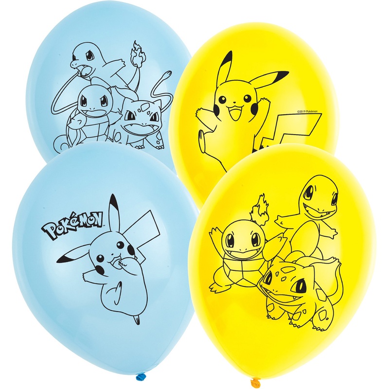 6 Pokmon Master latex balloons 28cm