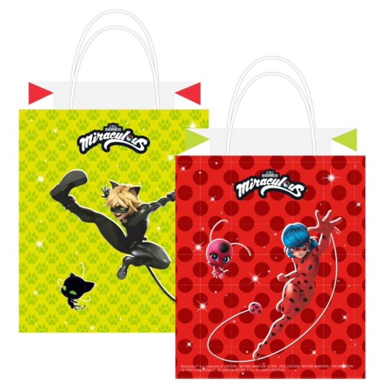 8 gift bags - Miraculous 12cm x 21cm