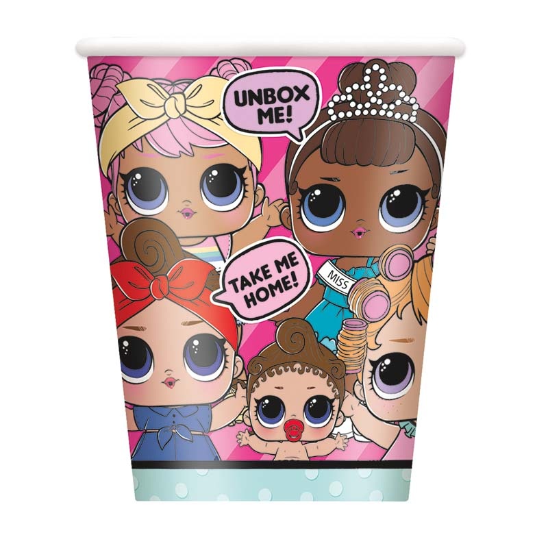 8 LOL Surprise paper cups 266ml