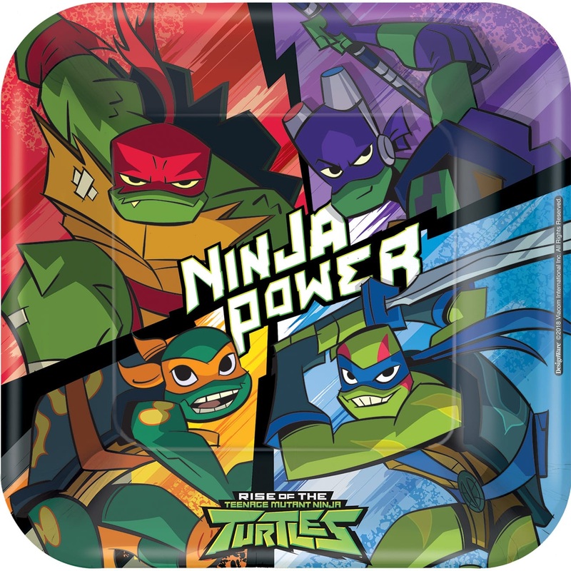 8 Ninja Turtles Adventure plates 23cm
