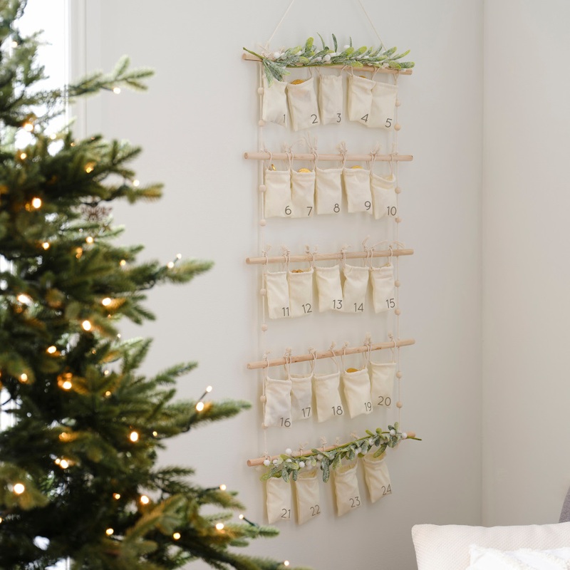 Advent calendar 24 cloth bags