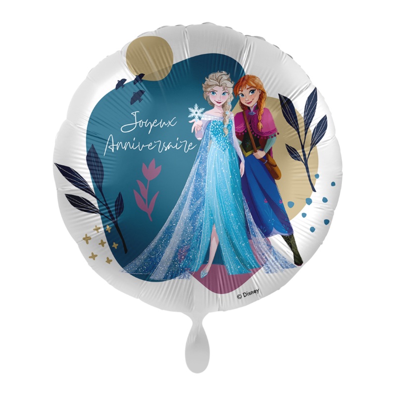 Anna and Elsa birthday greetings balloon -FRE