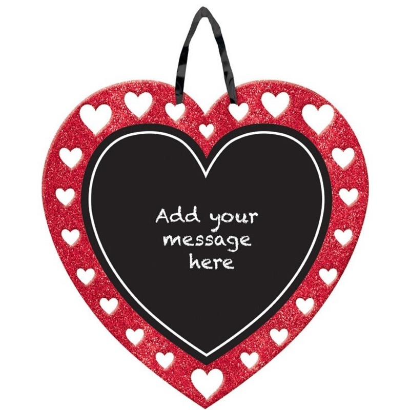 Chalkboard heart messages 29 x 29cm
