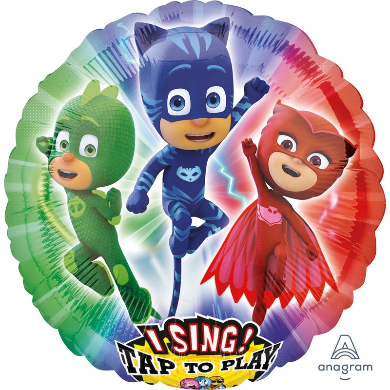 Foil balloon pajama heroes masks 71 x 71cm